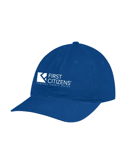 Garment Washed Unstructured Twill Royal Cap w/First Citizens' Logo