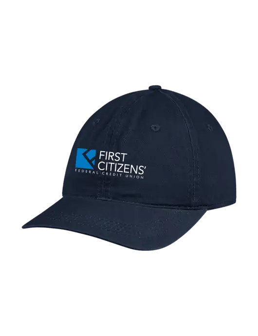 Garment Washed Unstructured Twill Navy Cap w/First Citizens' Logo