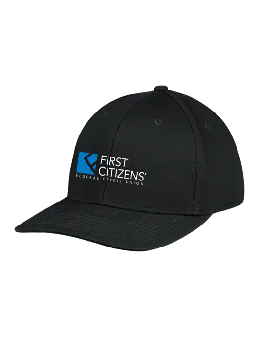 Premium Modern Structured Twill Black Snapback Cap w/First Citizens' Logo