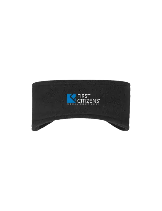 Black Stretch Fleece Headband w/First Citizens' Logo