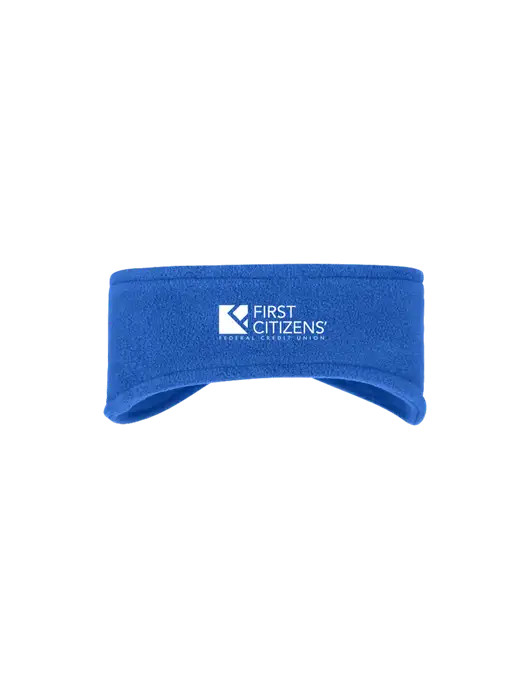 Royal Stretch Fleece Headband w/First Citizens' Logo