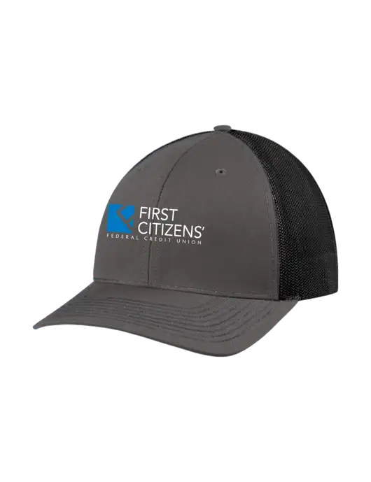 Richardson Adjustable Snapback Original 112 Trucker Cap Dark Grey w/Black Mesh w/First Citizens' Logo