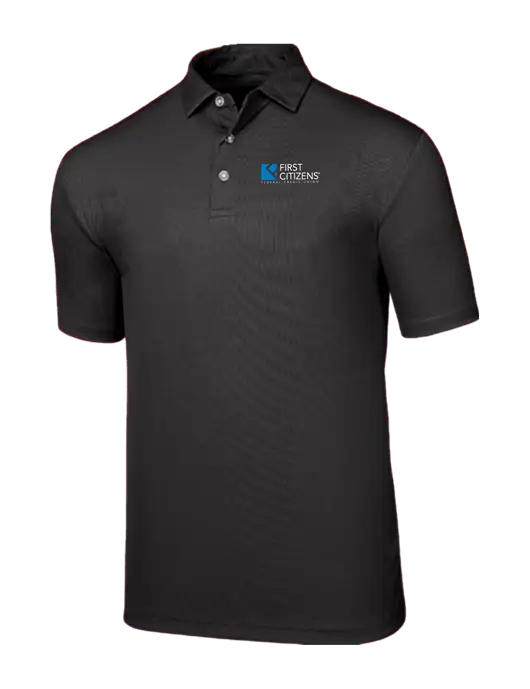 Callaway Birdseye Black Polo w/First Citizens' Logo