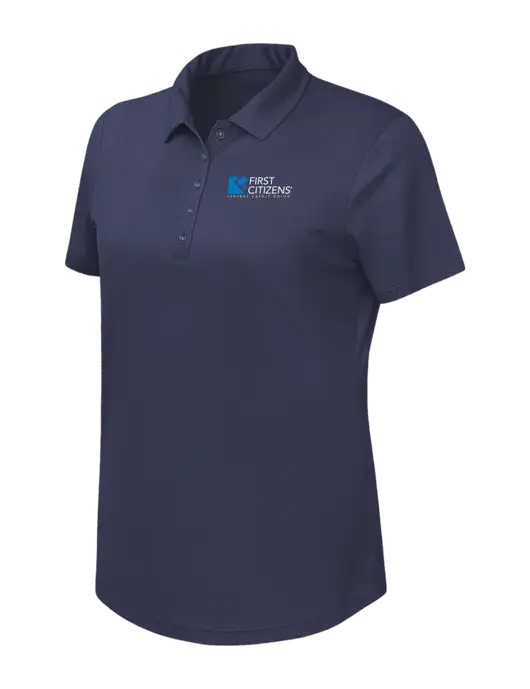 Callaway Womens Birdseye Navy Polo w/First Citizens' Logo