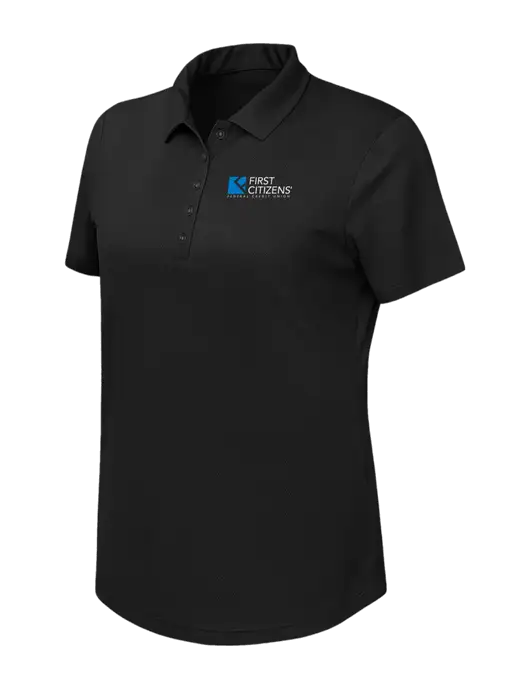 Callaway Womens Birdseye Black Polo w/First Citizens' Logo