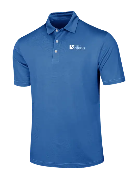 Callaway Royal Blue Fine Line Stripe Polo w/First Citizens' Logo