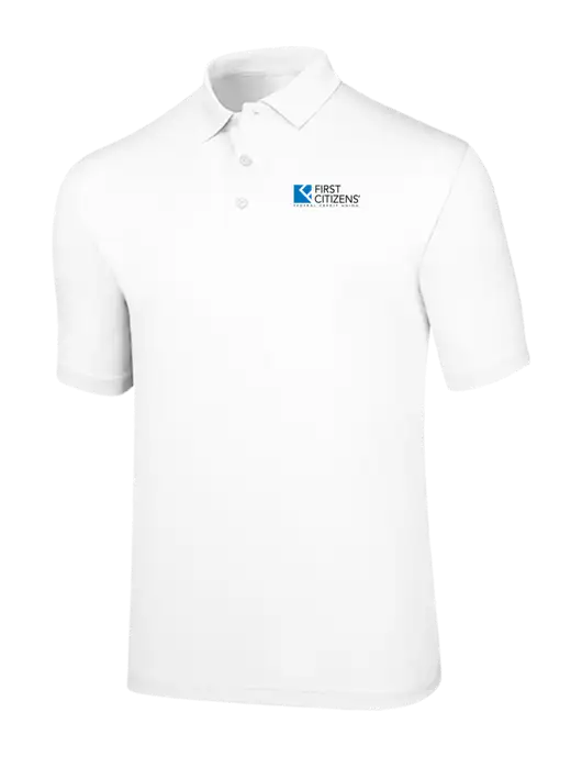 Callaway Opti-Dri White Chev Polo w/First Citizens' Logo