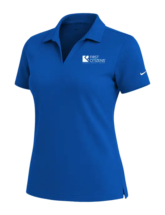 NIKE Royal Womens Dri-Fit Micro Pique Polo w/First Citizens' Logo