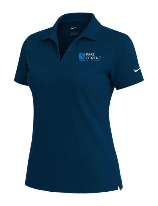 NIKE Navy Womens Dri-Fit Micro Pique Polo w/First Citizens' Logo
