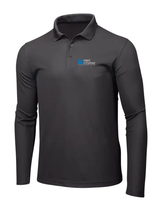 OGIO Charcoal Grey Caliber 2.0 Long Sleeve Polo w/First Citizens' Logo