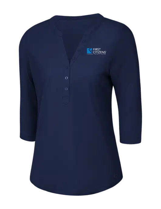 OGIO Navy Jewel Henley w/First Citizens' Logo