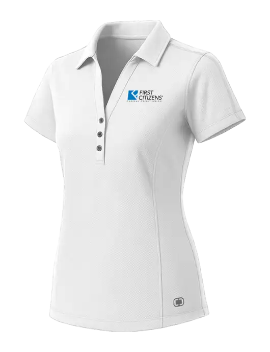 OGIO Womens White ONYX Polo w/First Citizens' Logo