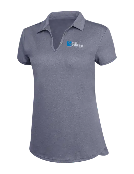 True Navy Womens Trace Heather Polo w/First Citizens' Logo