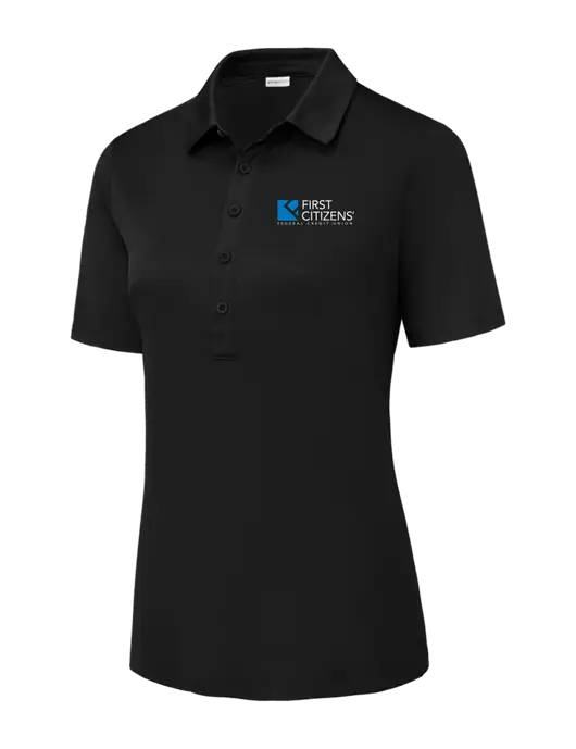 Black Womens Posi-UV Pro Polo w/First Citizens' Logo