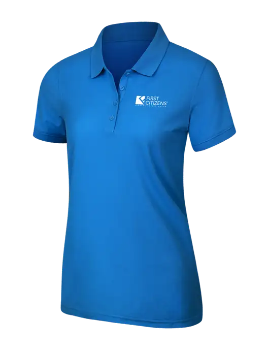 Light Royal Blue Womens Core Classic Pique Polo w/First Citizens' Logo