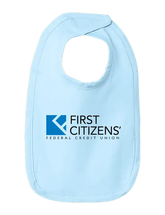 Rabbit Skins Light Blue Infant Premium Jersey Bib w/First Citizens' Logo