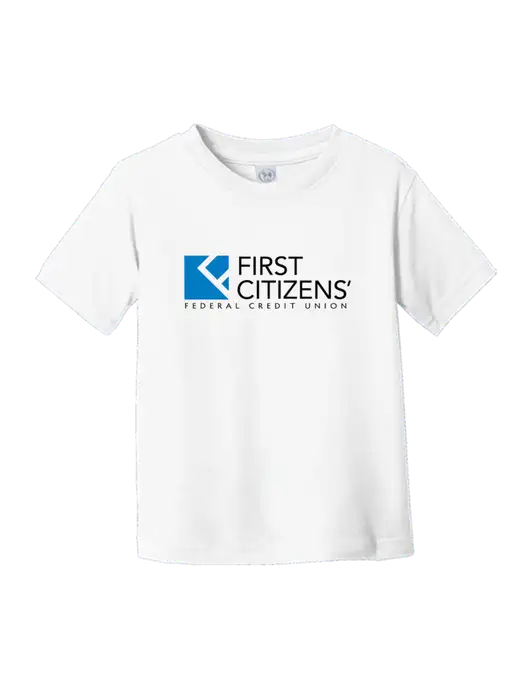 Rabbit Skins White Toddler Fine Jersey Tee w/First Citizens' Logo