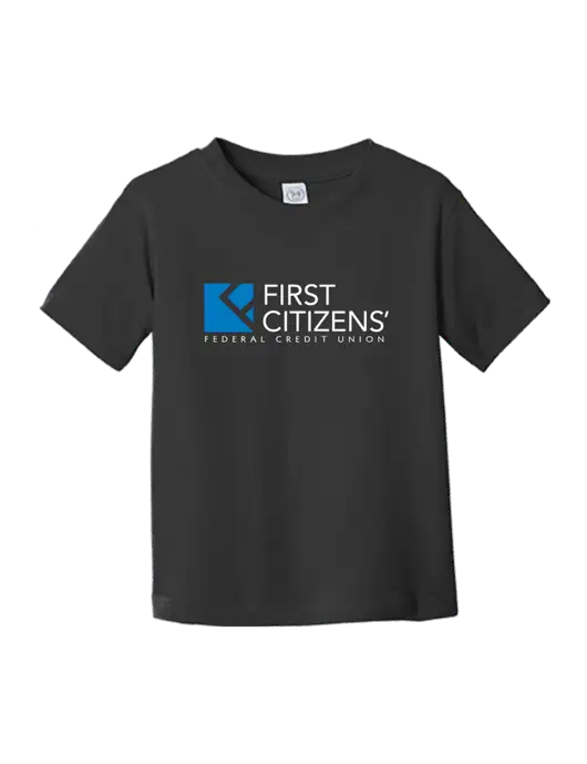Rabbit Skins Black Toddler Fine Jersey Tee w/First Citizens' Logo