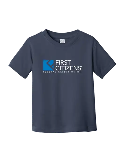 Rabbit Skins Navy Toddler Fine Jersey Tee w/First Citizens' Logo