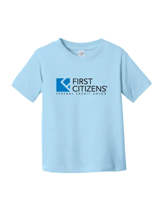 Rabbit Skins Light Blue Toddler Fine Jersey Tee w/First Citizens' Logo