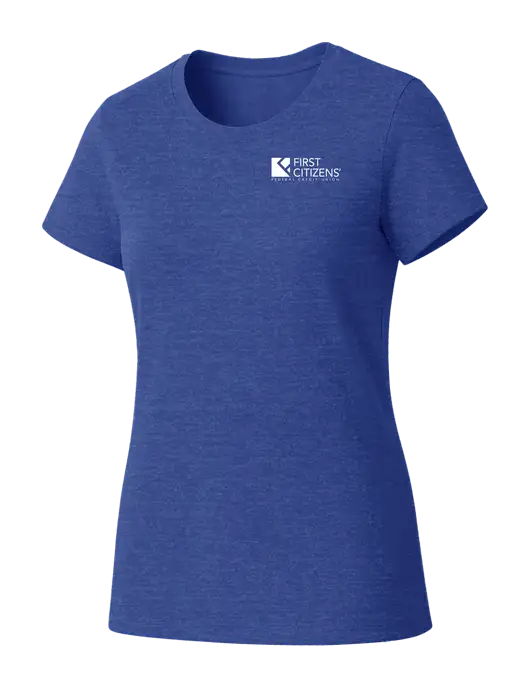 Womens Seriously Soft Royal Frost T-Shirt w/First Citizens' Logo
