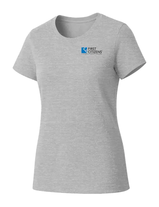 Womens Seriously Soft Light Heathered Grey T-Shirt w/First Citizens' Logo