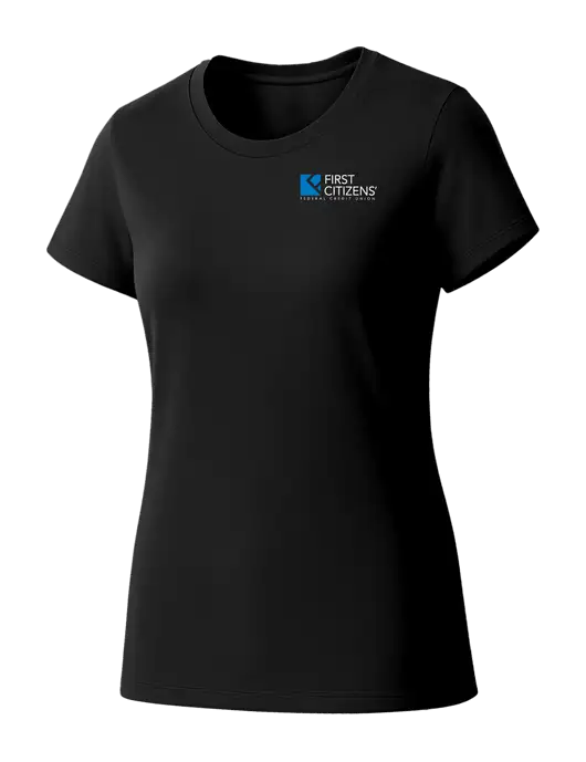Womens Seriously Soft Black T-Shirt w/First Citizens' Logo