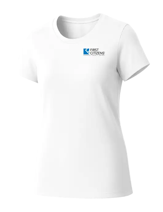 Womens Seriously Soft White T-Shirt w/First Citizens' Logo