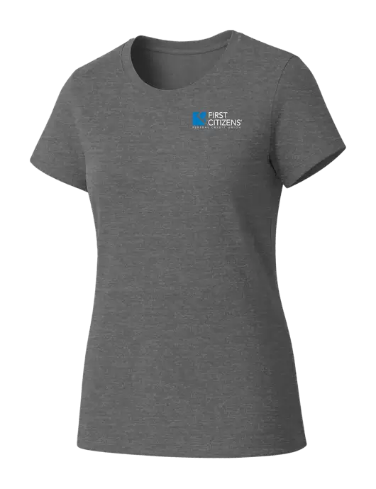 Womens Seriously Soft Grey Frost T-Shirt w/First Citizens' Logo