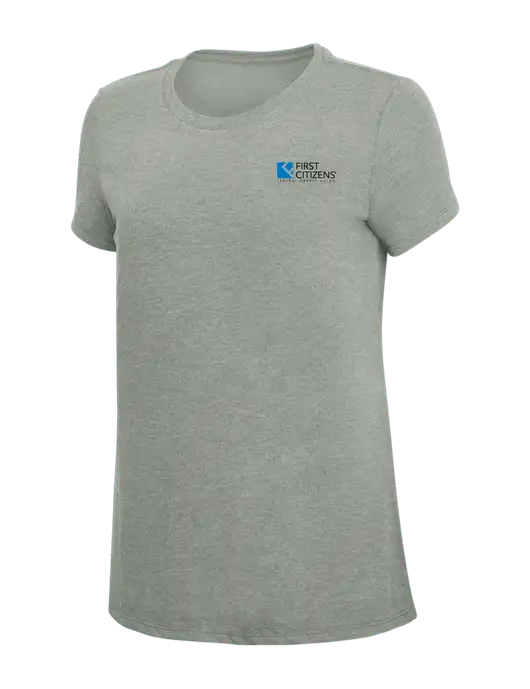 Womens Simply Soft Grey Frost 4.5oz  Poly/Combed Ring Spun Cotton T-Shirt w/First Citizens' Logo