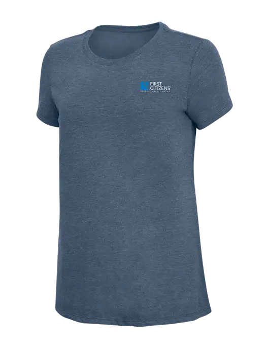 Womens Simply Soft Navy Frost 4.5oz  Poly/Combed Ring Spun Cotton T-Shirt w/First Citizens' Logo