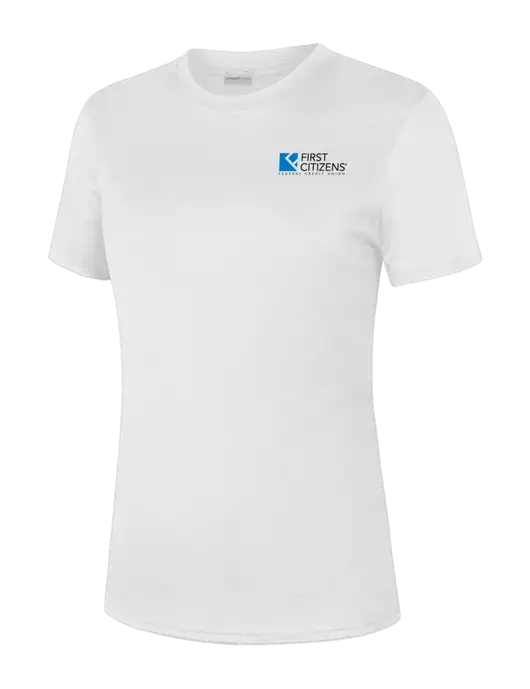  Womens White PosiCharge Competitor Tee w/First Citizens' Logo