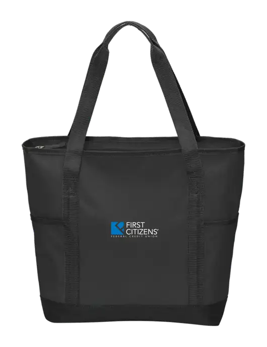 On the Go Black/Black Tote w/First Citizens' Logo