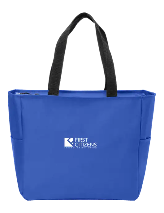 Everyday True Royal Zip Tote  w/First Citizens' Logo