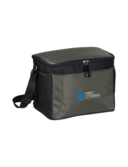 12 Can Grey/Black Cube Cooler w/First Citizens' Logo