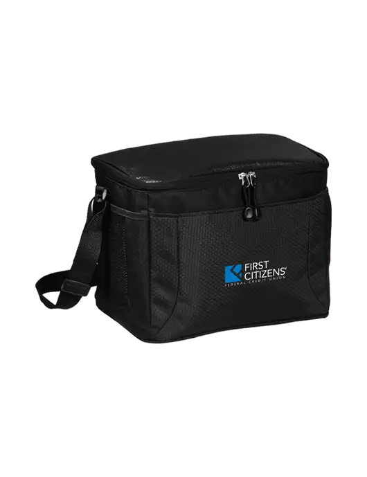 12 Can Black/Black Cube Cooler  w/First Citizens' Logo