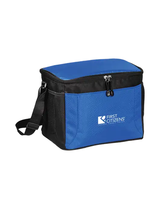 12 Can Twilight Blue/Black Cube Cooler  w/First Citizens' Logo