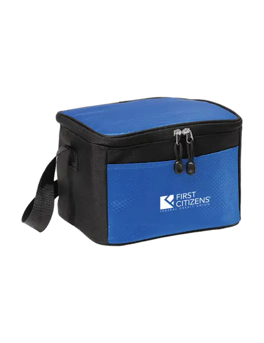 6 Can Twilight Blue/Black Cube Cooler w/First Citizens' Logo