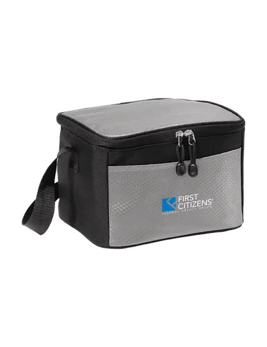 6 Can Grey/Black Cube Cooler w/First Citizens' Logo