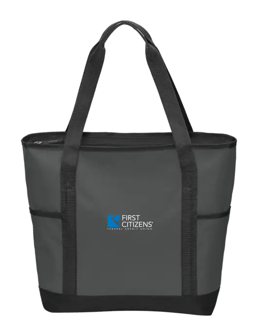 On the Go Charcoal/Black Tote  w/First Citizens' Logo