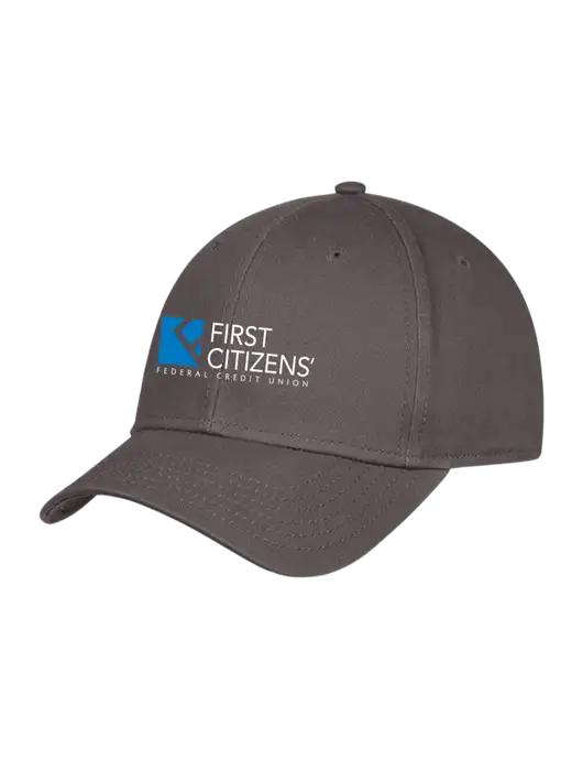 Charcoal Structured Cap Hook & Loop w/First Citizens' Logo