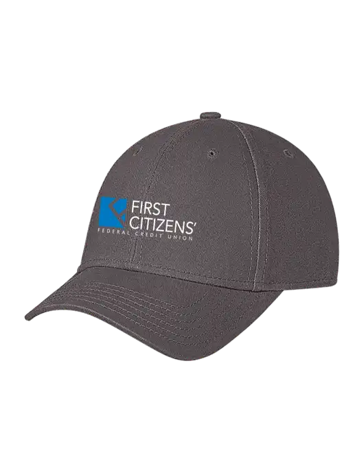 Medium Dark Grey Structured Soft Snap Closure Hook & Loop Cap w/First Citizens' Logo