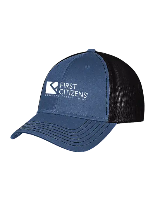 Dark Royal/Black Mesh Trucker Cap Snap Back w/First Citizens' Logo