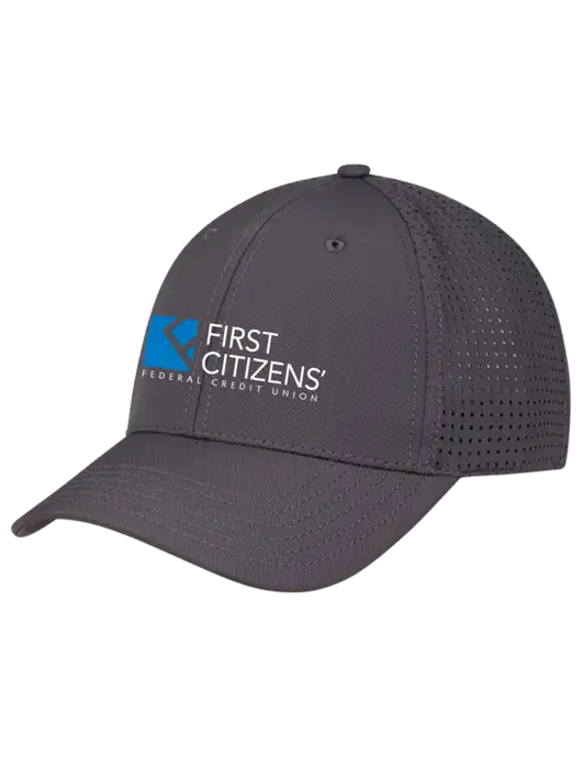 Charcoal Performance Stretchable Cap Hook & Loop w/First Citizens' Logo