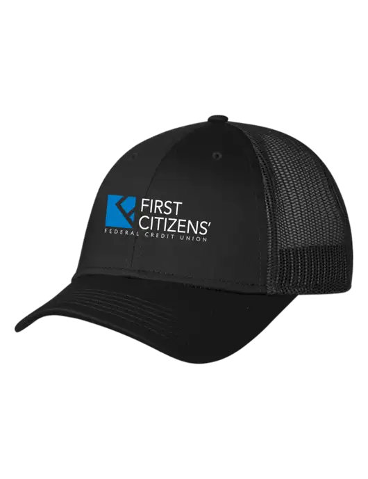 Black Mesh Trucker Cap Snap Back w/First Citizens' Logo
