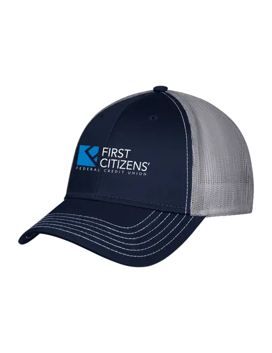 Navy & Grey Mesh Trucker Cap Snap Back w/First Citizens' Logo