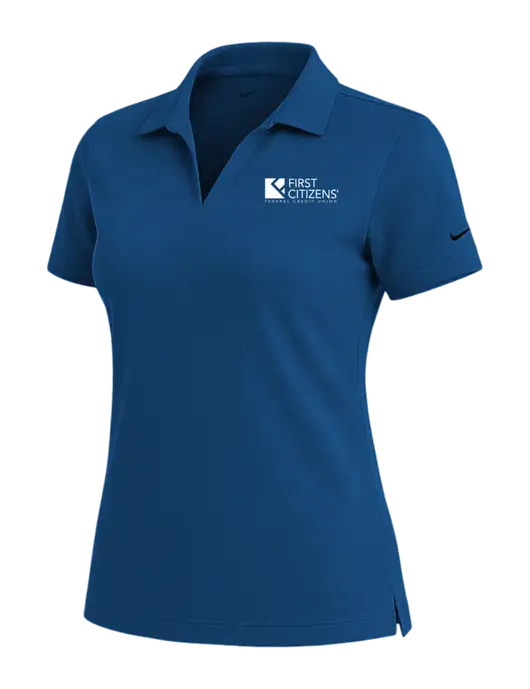 NIKE Dark Royal Womens Dri-Fit Micro Pique Polo w/First Citizens' Logo