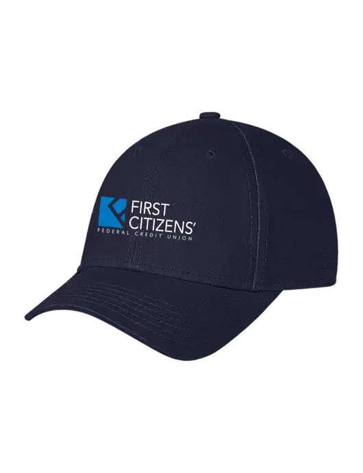 Navy Structured Soft Snap Closure Hook & Loop Cap w/First Citizens' Logo