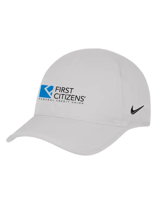 Nike White Featherlight Cap w/First Citizens' Logo