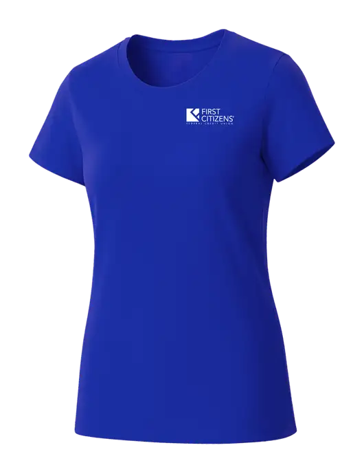 Womens Seriously Soft Royal T-Shirt w/First Citizens' Logo
